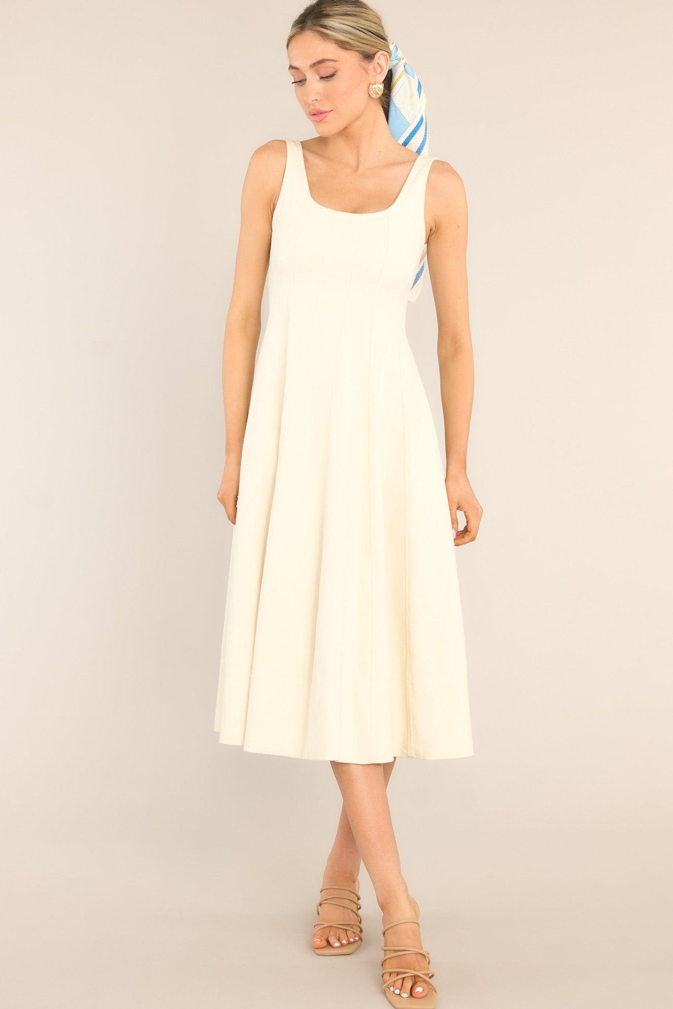 Nice To See You Ivory Midi Dress Product Image