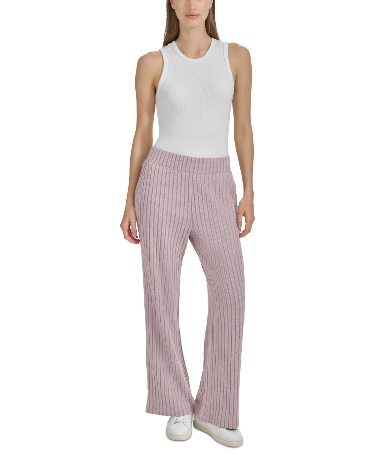 Marc New York Womens Ribbed Flared Pull-On Pants product image