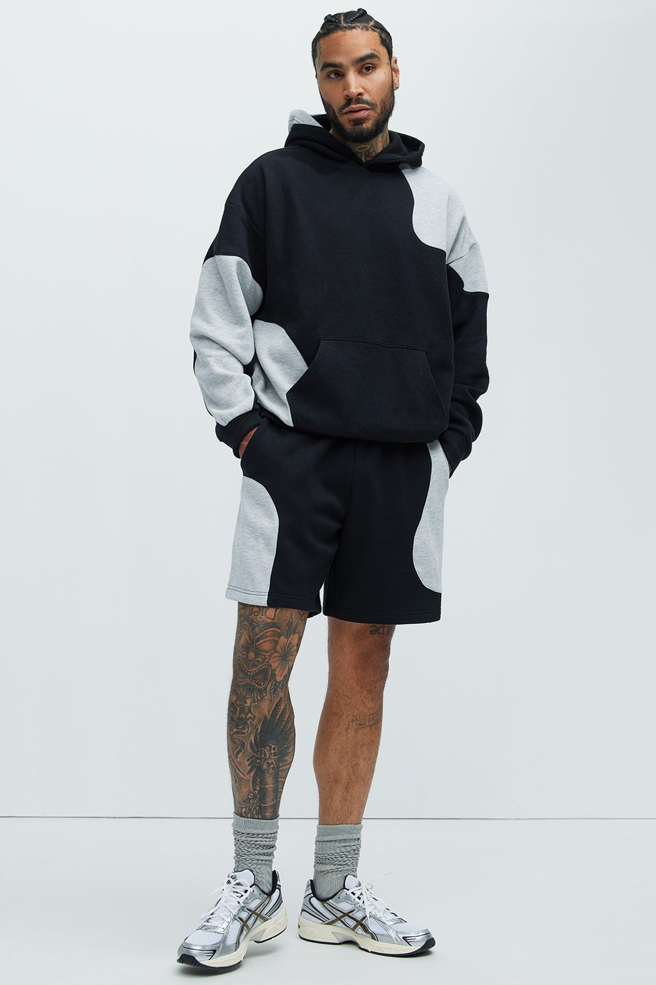 Tyson Opposite Forces Oversize Hoodie - Black/Grey Product Image