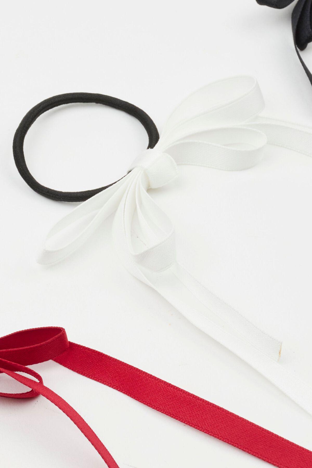 Set of 6 Ribbon Bow Hair Elastics Product Image