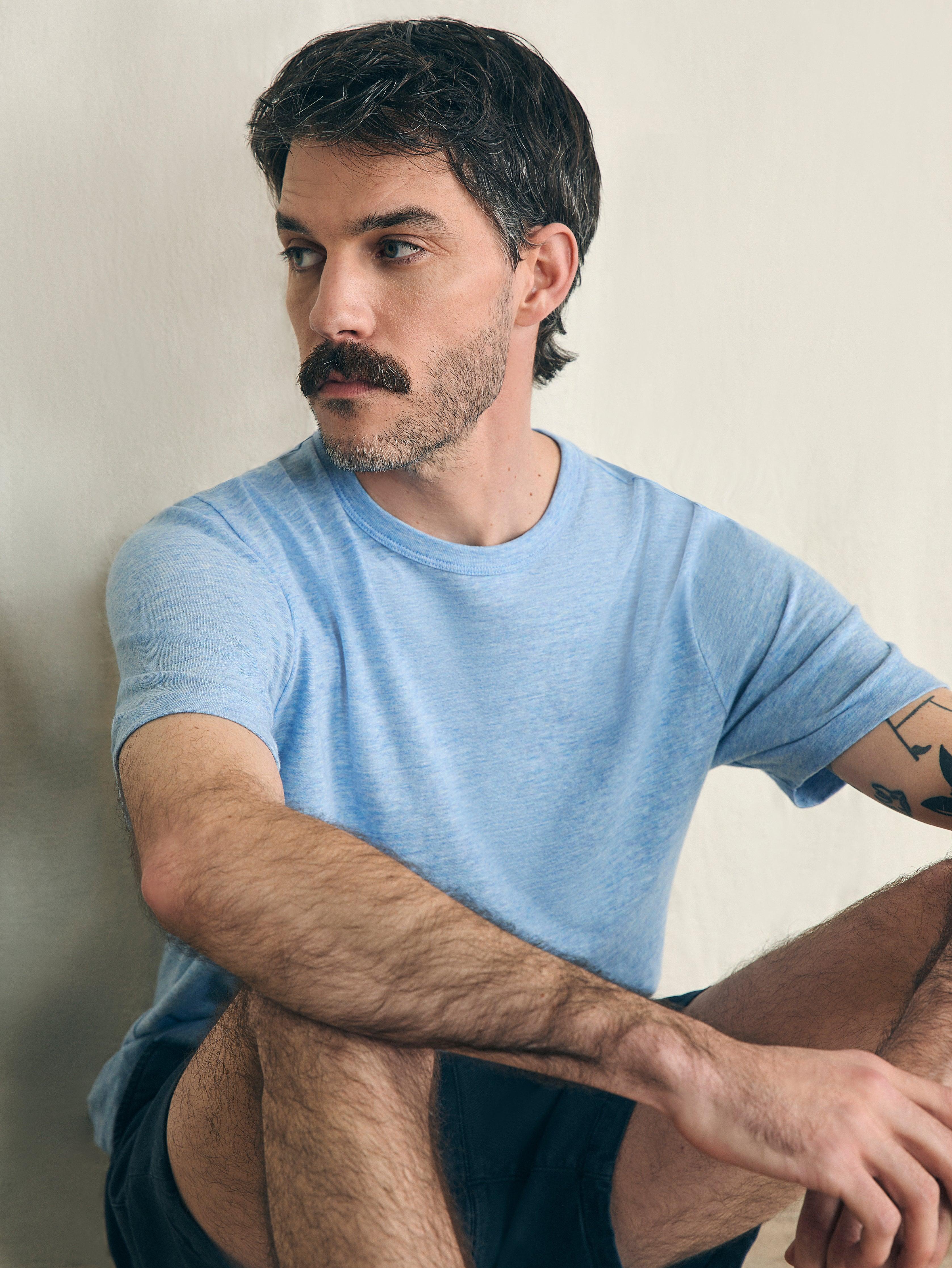 Short-Sleeve Vintage Chambray Tee - Delta Blue Heather Male Product Image