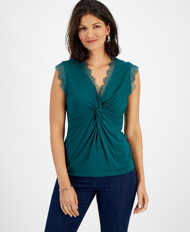 I.n.c. International Concepts Womens Sleeveless Twisted Top, Created for Macys Product Image