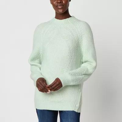 Liz Claiborne Womens Funnel Neck Long Sleeve Pullover Sweater Product Image