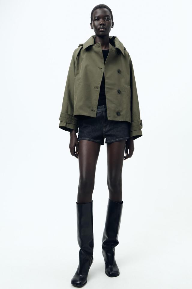 SHORT HOODED TRENCH ZW COLLECTION Product Image