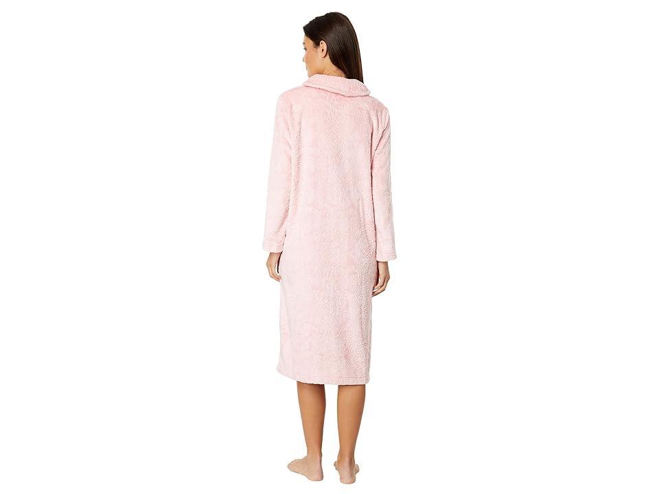 Karen Neuburger Petite Long Sleeve 47 Shawl Collar Zip Robe Women's Robe Product Image