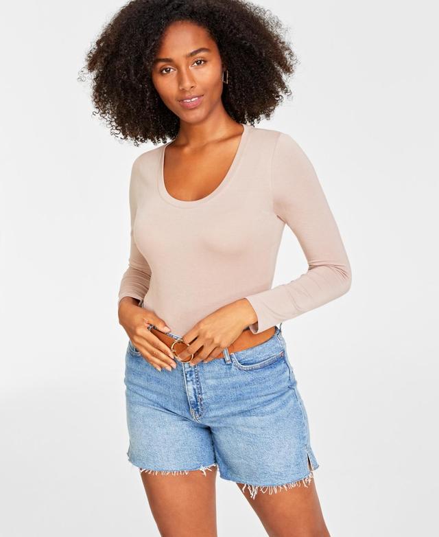 On 34th Womens Modal Long-Sleeve Bodysuit, Created for Macys Product Image