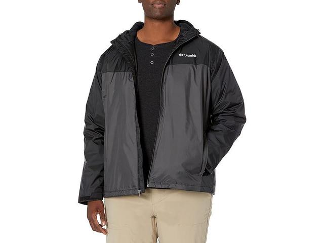 Columbia Big Tall Glennaker Sherpa Lined Jacket Shark/Black) Men's Clothing Product Image