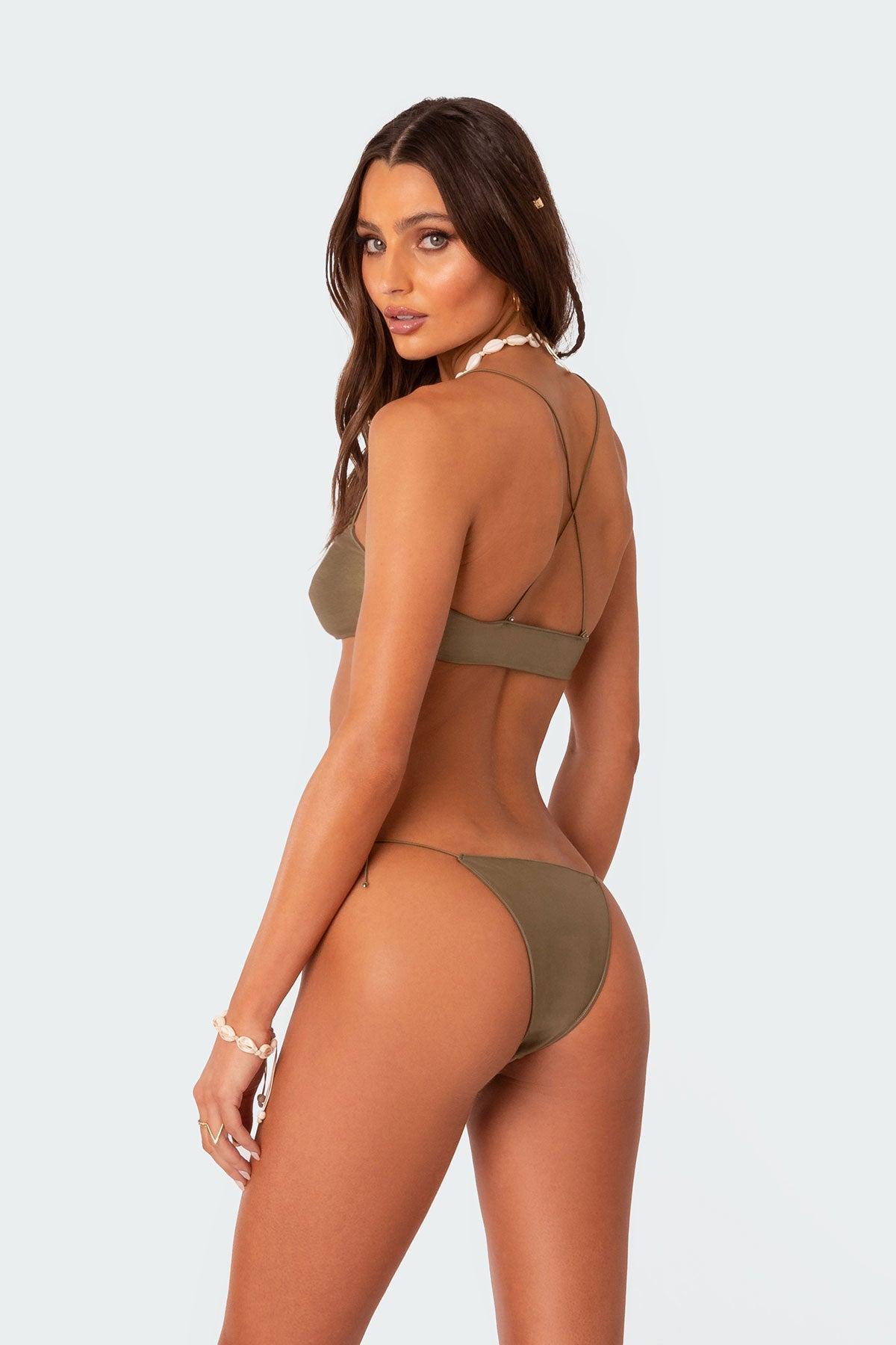 Mod Shiny String Bikini Bottom Product Image