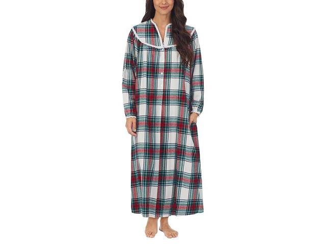 Lanz of Salzburg Cotton Lace-Trim Flannel Nightgown Product Image