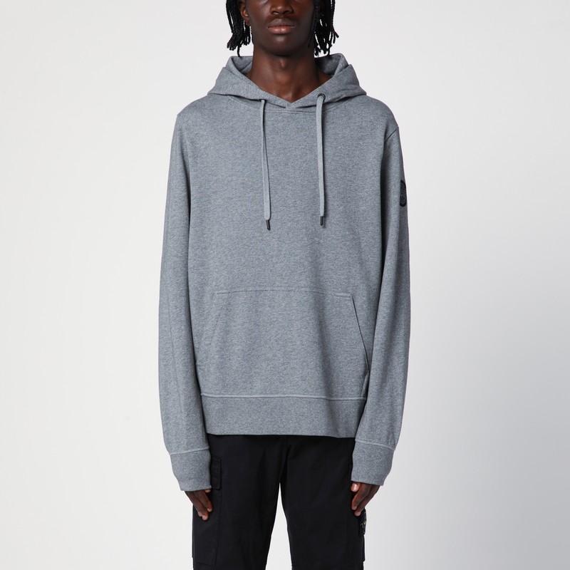 CANADA GOOSE Grey Huron Hoody Black Label In Stone Heather Product Image