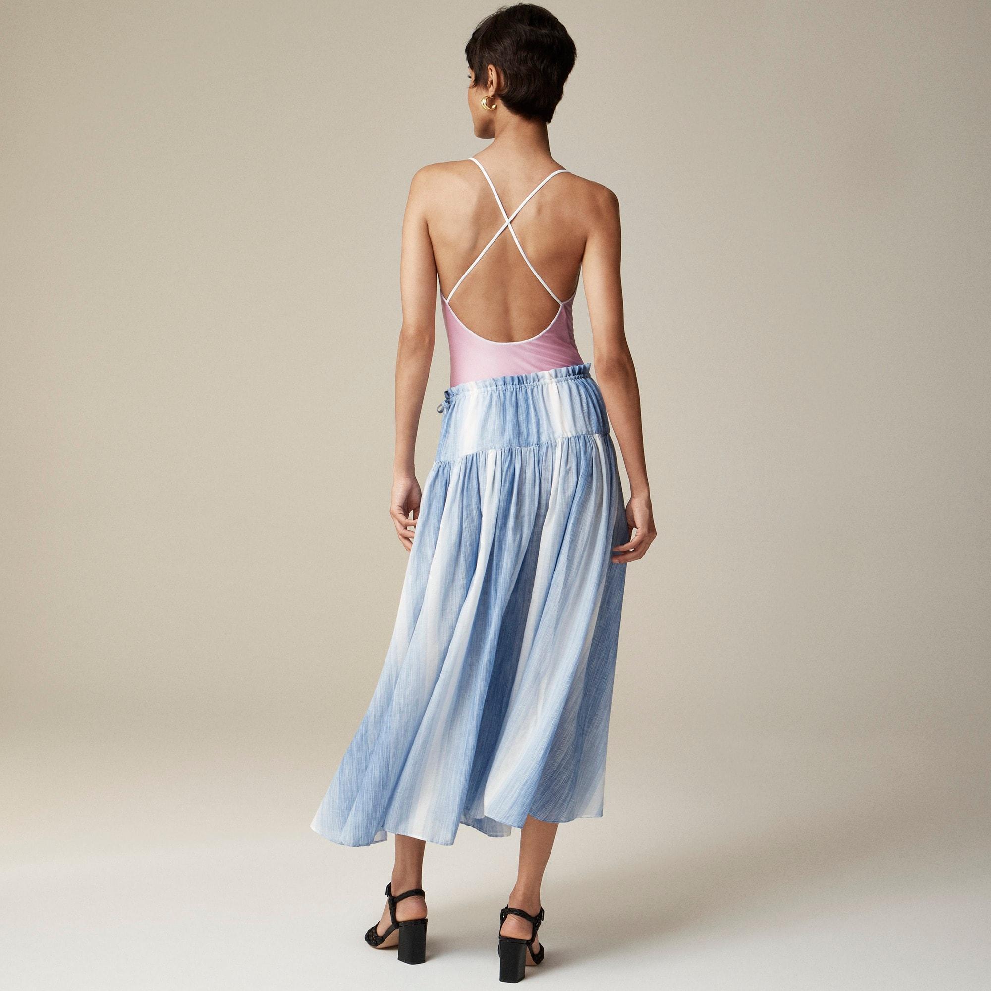 Maryam Nassir Zadeh X J.Crew ombré side-tie skirt in cotton voile Product Image