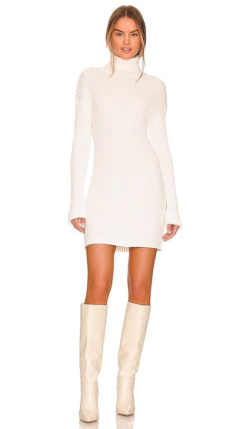 Stitches & Stripes Crista Ribbed Mini Dress in White. Size L, M, XL, XS. Product Image