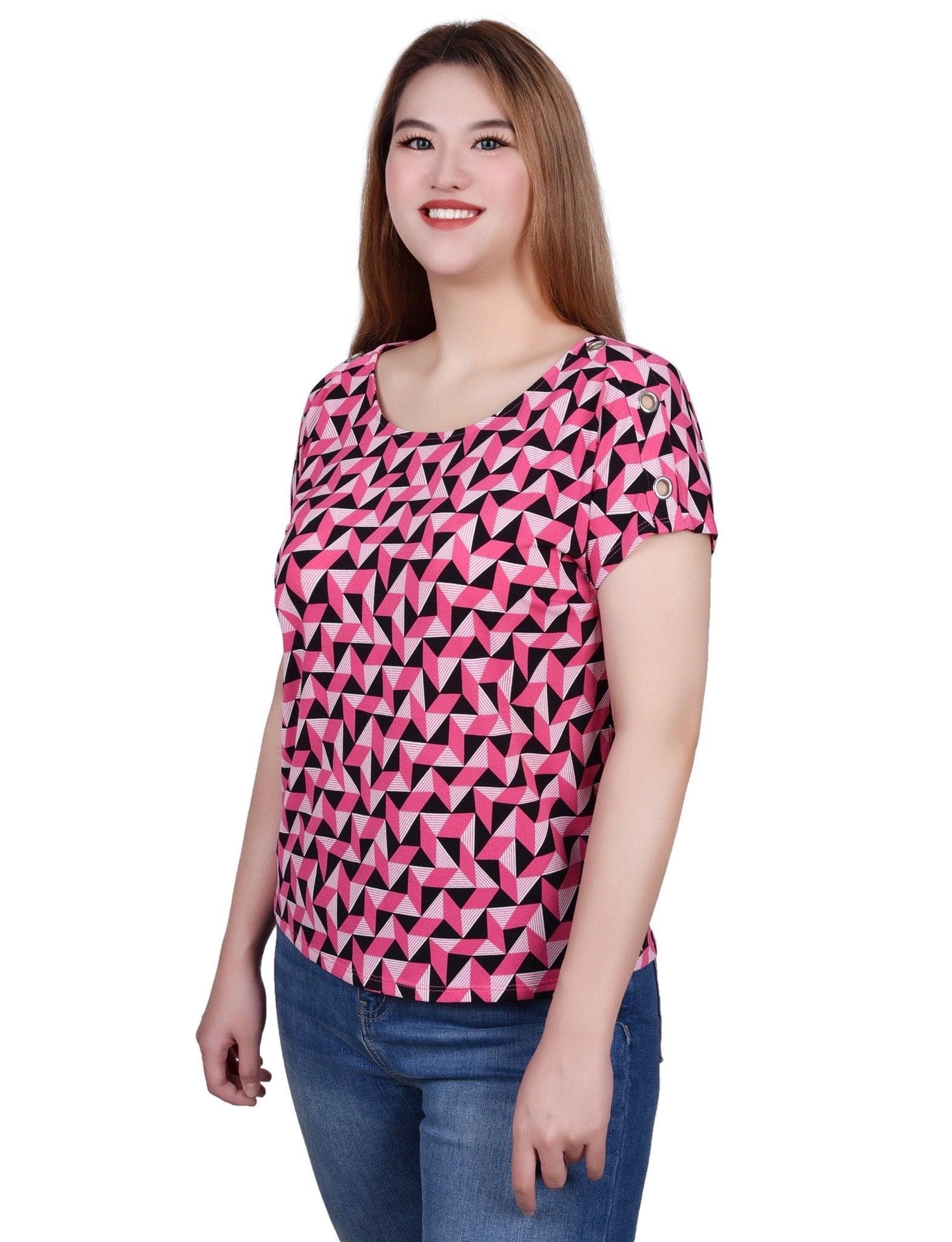 NY Collection Short Sleeve Extended Sleeve Tunic Top Product Image