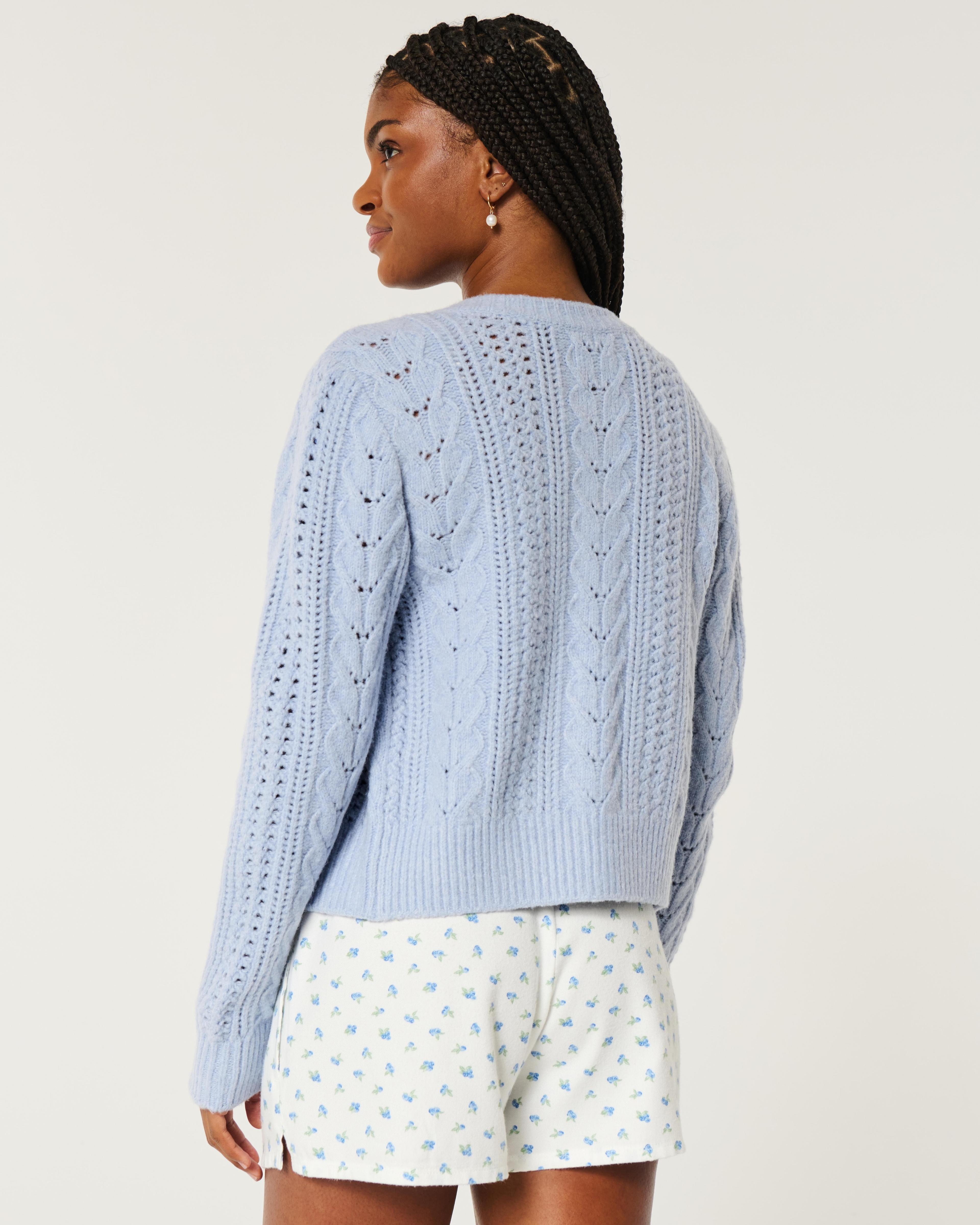 Hollister Comfy Cloud Cable-Knit Cardigan Product Image