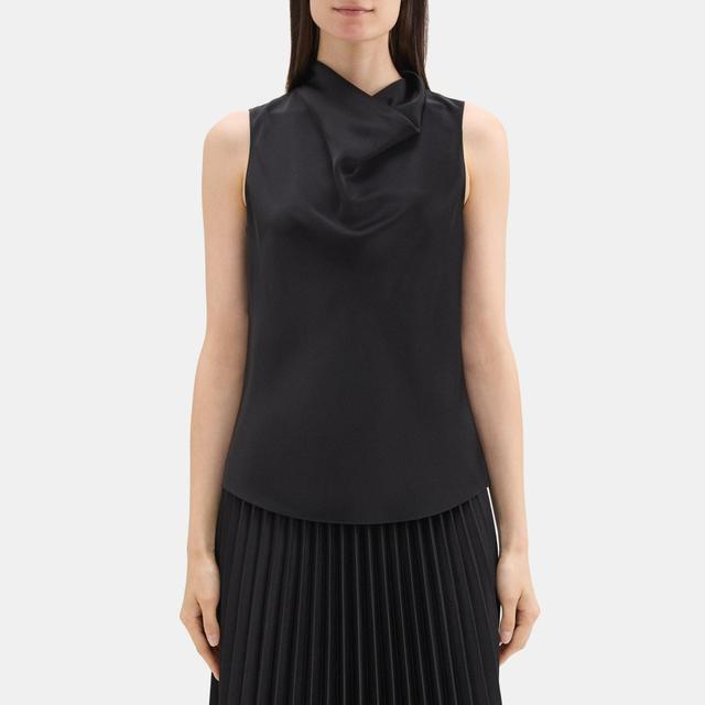 Satin Cowl-Neck Top | Theory Outlet Product Image