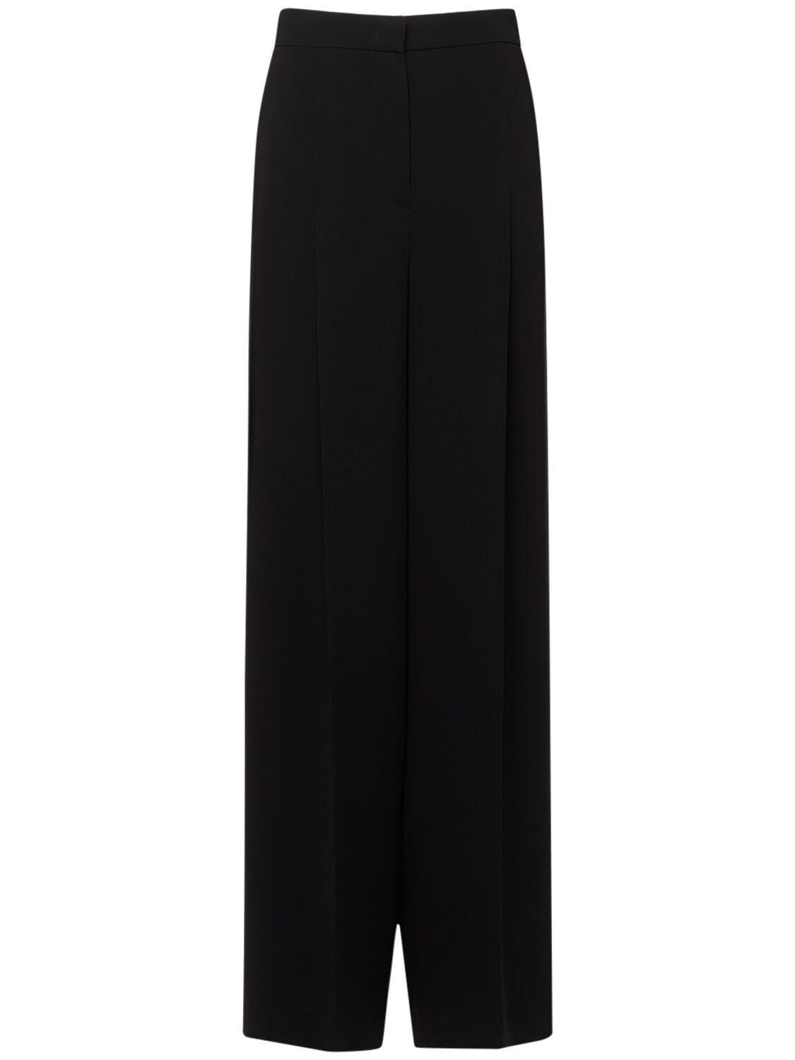 MAX MARA Lino Cady Wide Pants In Black Product Image