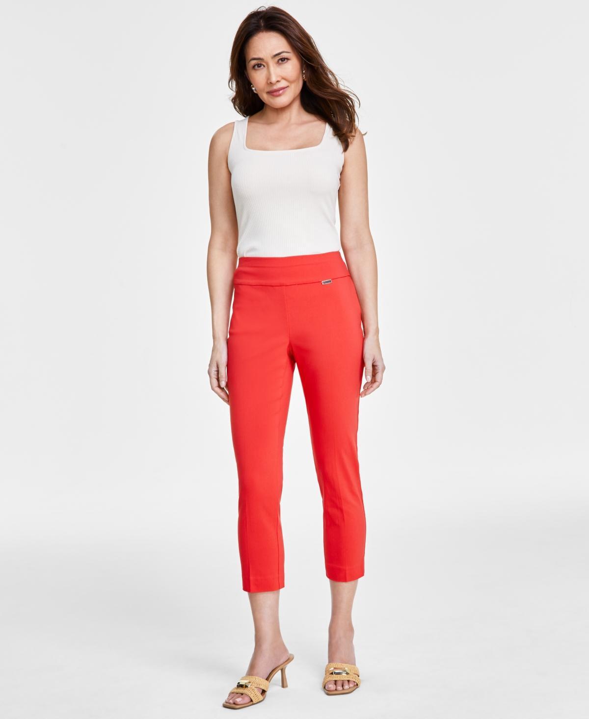 I.n.c. International Concepts Womens Tummy-Control Pull-On Capri Pants, Regular & Petite, Created for Macys Product Image