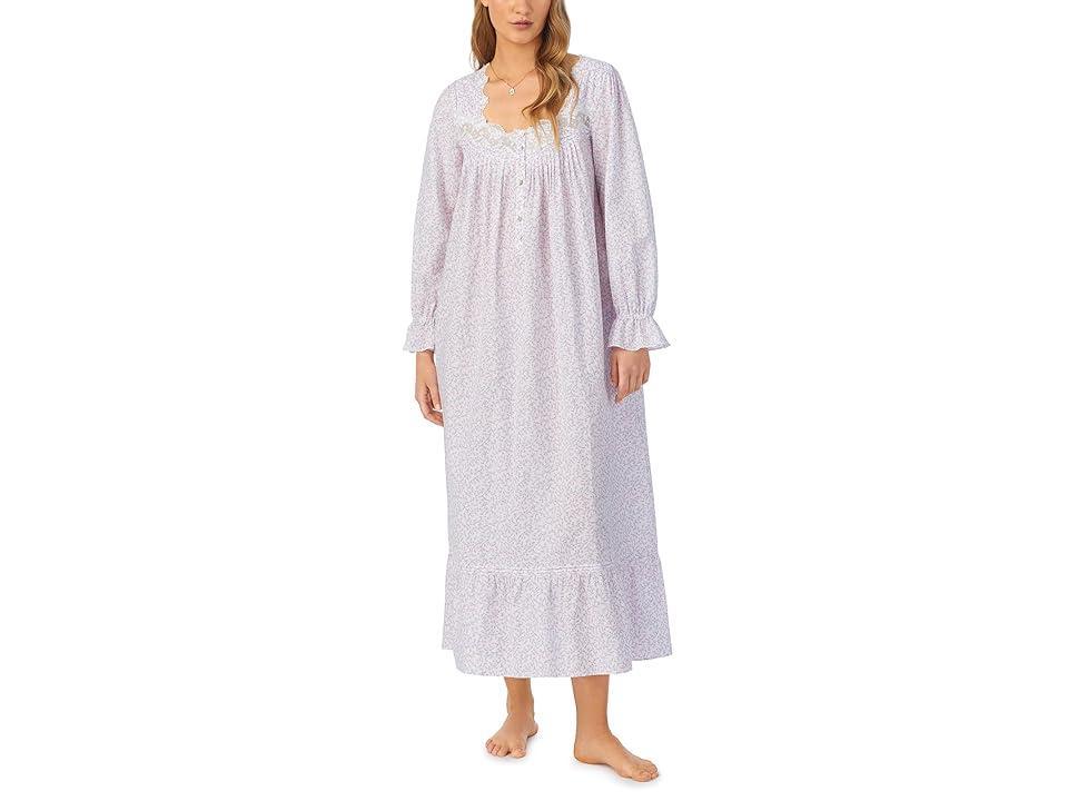 Eileen West Cotton Lawn Long Sleeve Ballet Gown Ground Ditsy) Women's Pajama Product Image