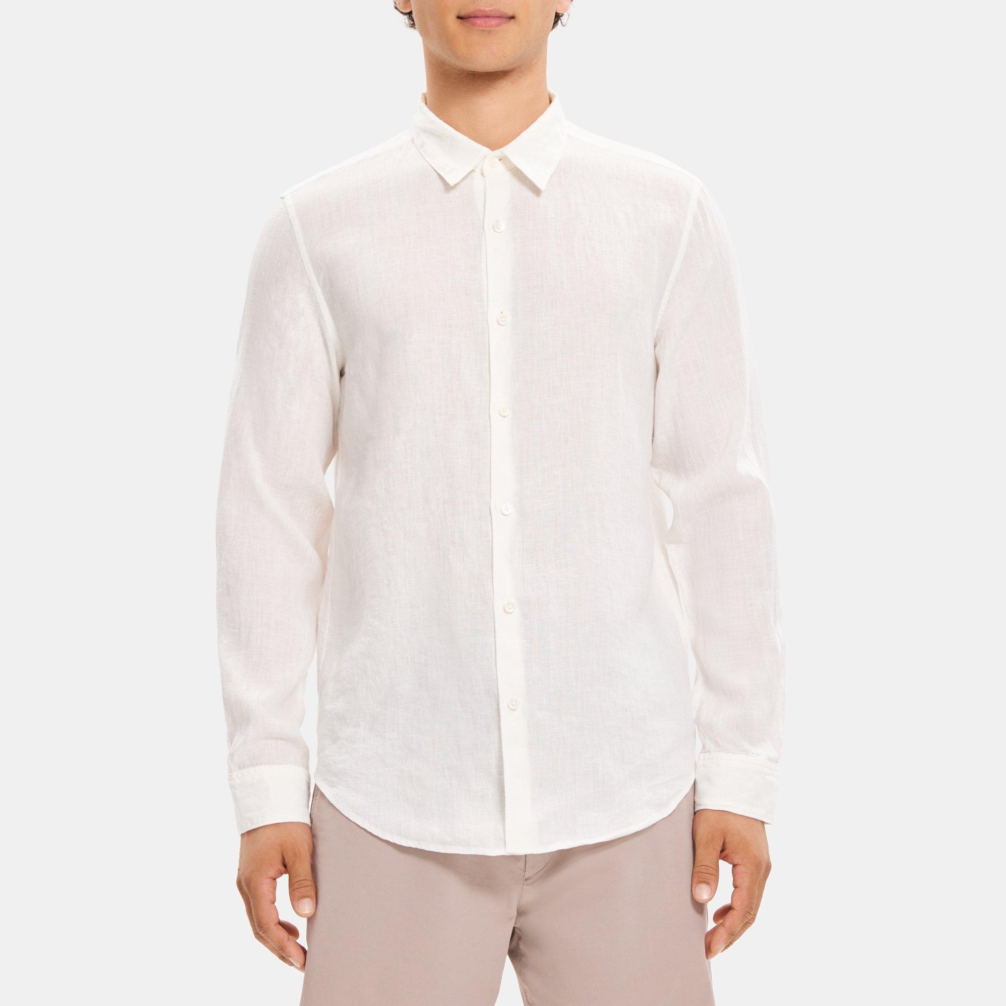 Linen Standard-Fit Shirt | Theory Outlet Product Image