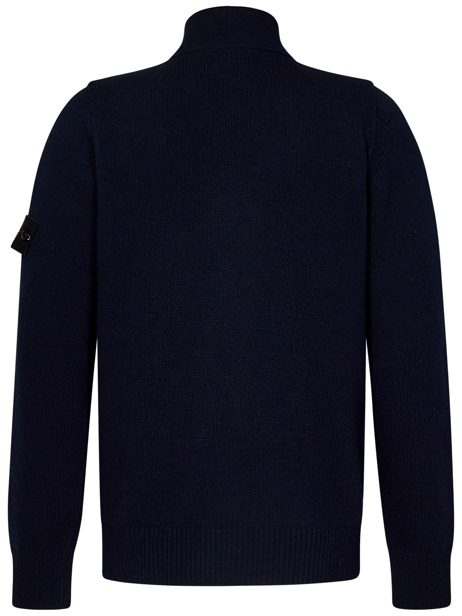 STONE ISLAND Cardigan In Blue Product Image