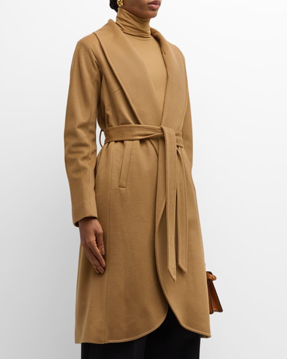 Cashmere Shawl-Collar Maxi Wrap Coat  Product Image