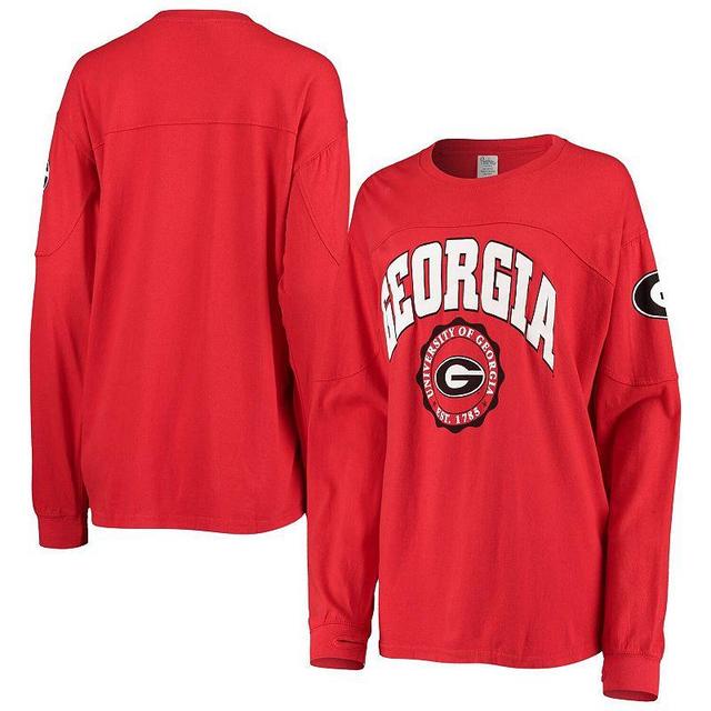 Womens Pressbox Red Georgia Bulldogs Edith Long Sleeve T-shirt Product Image