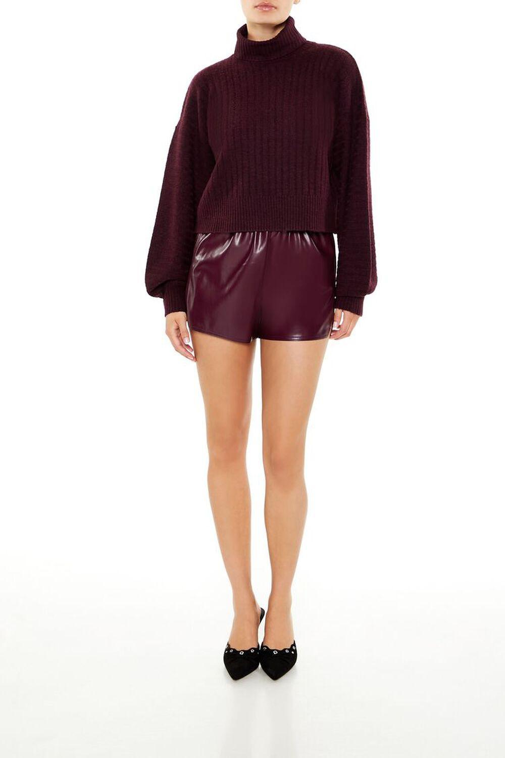 Turtleneck Balloon-Sleeve Sweater | Forever 21 Product Image