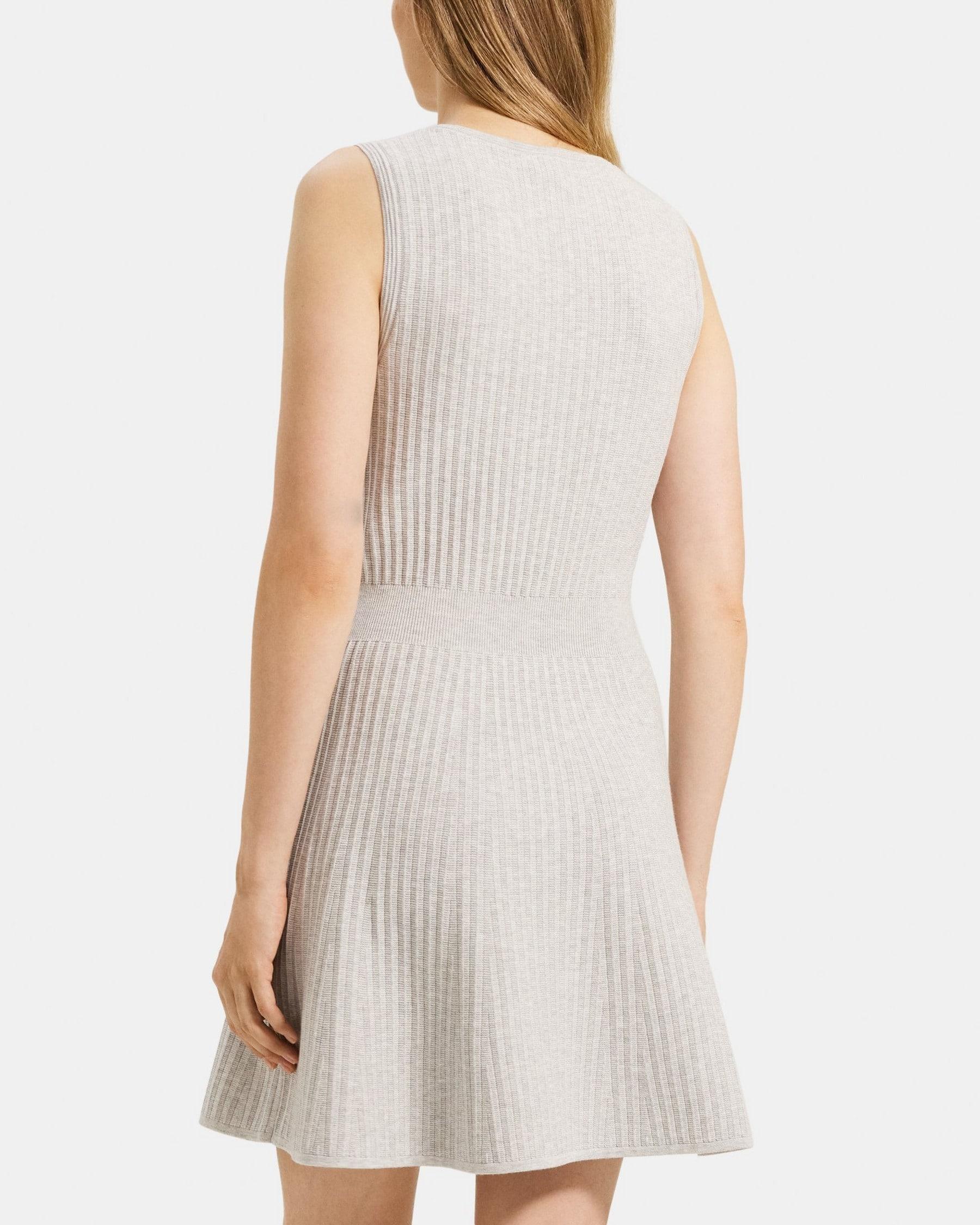 Fit-and-Flare Dress in Stretch Viscose Knit Product Image