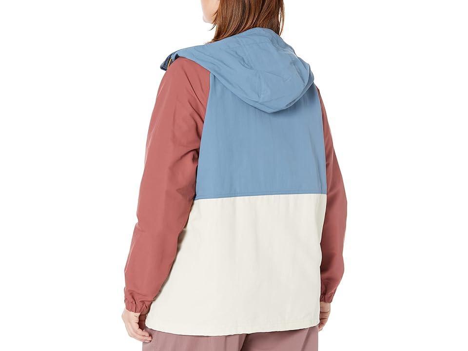 L.L.Bean Plus Size Mountain Classic Anorak Multicolor (Bayside Blue/Iris Mauve) Women's Coat Product Image