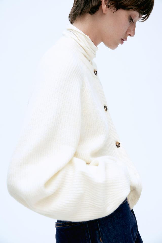 Rib-Knit Cardigan Product Image