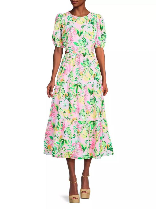 Lyssa Floral Cotton Midi-Dress Product Image