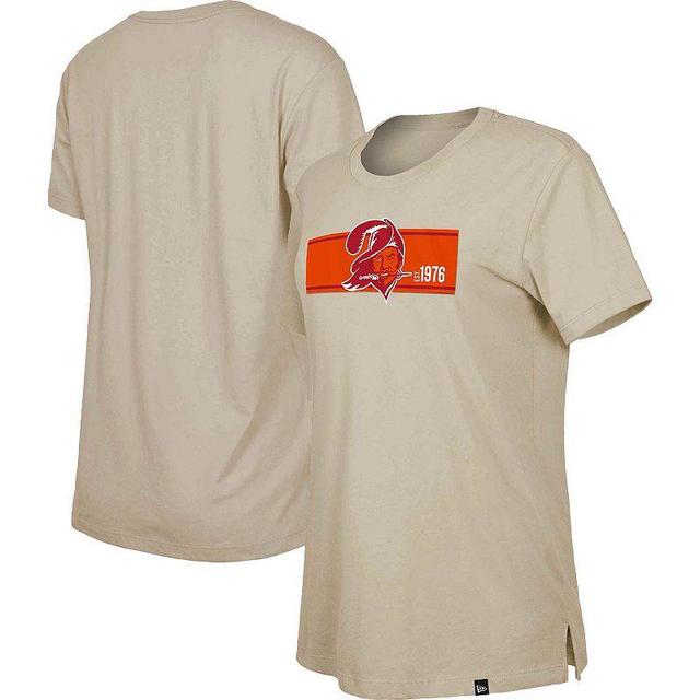 Womens New Era Tan Tampa Bay Buccaneers Third Down Historic T-Shirt Product Image