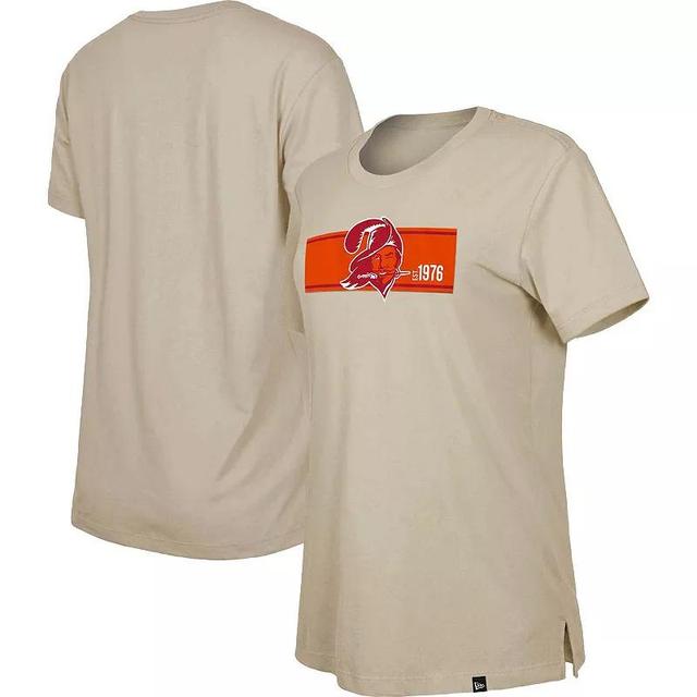 Womens New Era Tan Tampa Bay Buccaneers Third Down Historic T-shirt Product Image