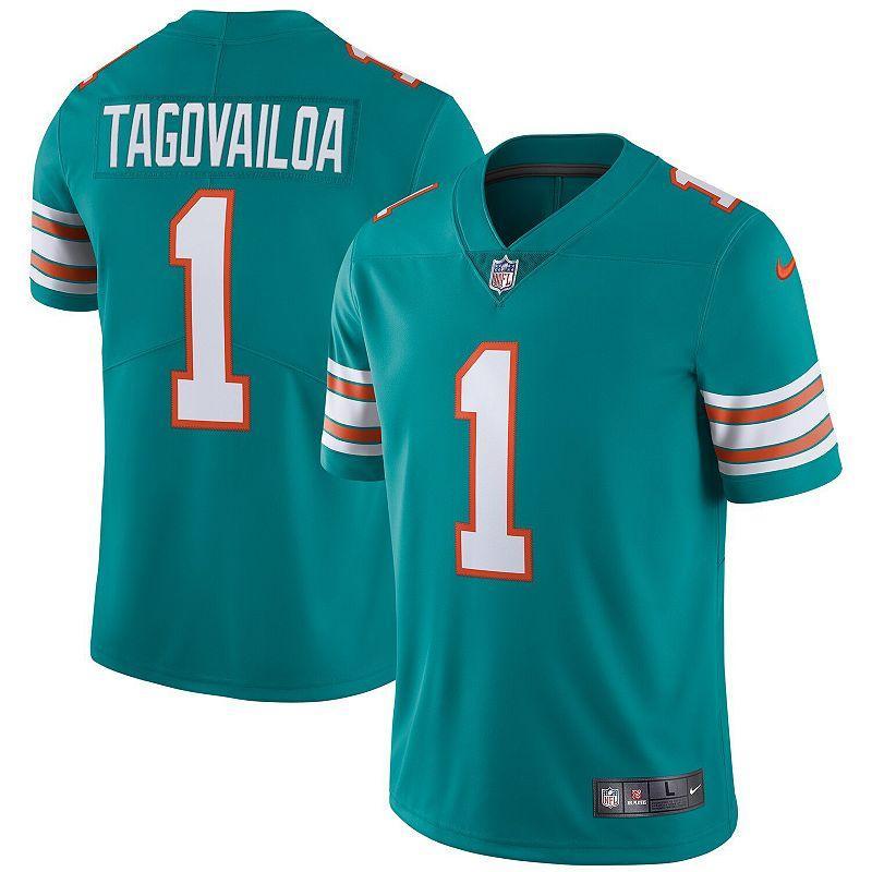 Mens Nike Tua Tagovailoa Aqua Miami Dolphins Alternate Vapor Limited Jersey Turquoise A Product Image