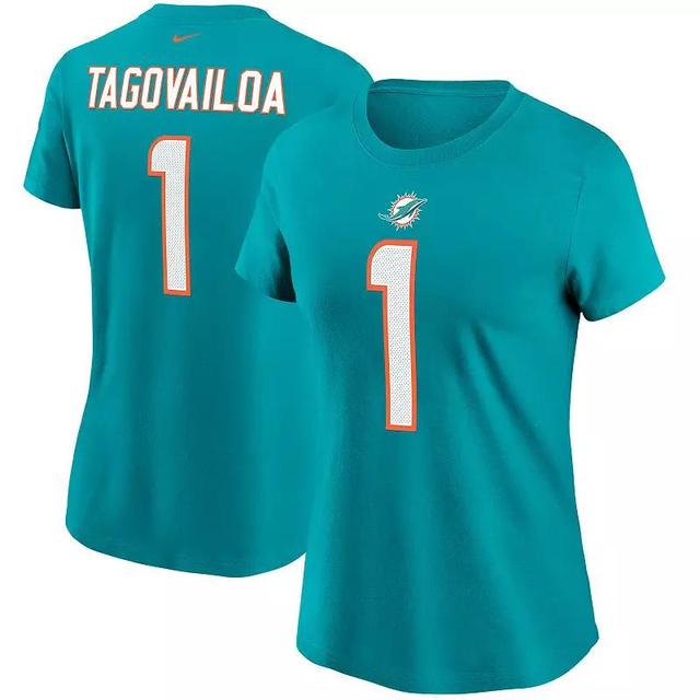 Womens Nike Tua Tagovailoa Aqua Miami Dolphins Name & Number T-Shirt Turquoise A Product Image