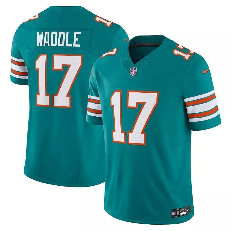 Mens Nike Jaylen Waddle Aqua Miami Dolphins Vapor F.U.S.E. Limited Alternate 1 Jersey Turquoise A Product Image