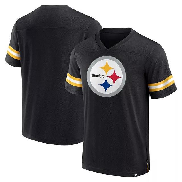 Mens Fanatics Branded Pittsburgh Steelers Jersey Tackle V-Neck T-Shirt Product Image