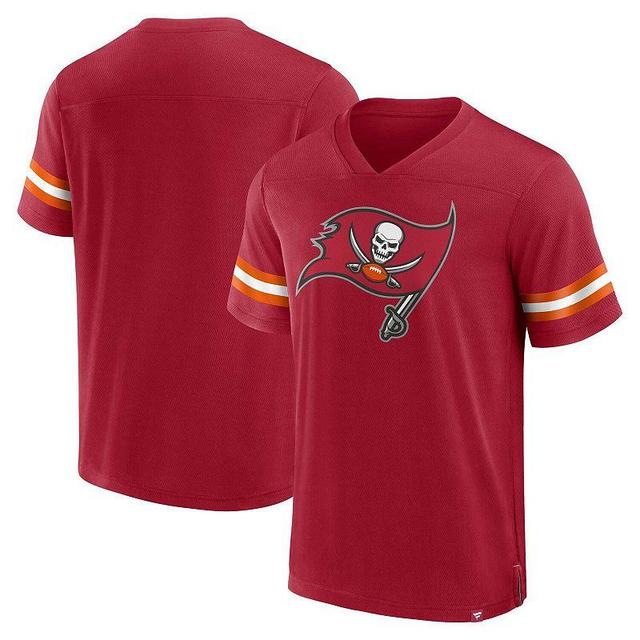 Mens Fanatics Branded Tampa Bay Buccaneers Jersey Tackle V-Neck T-Shirt Product Image