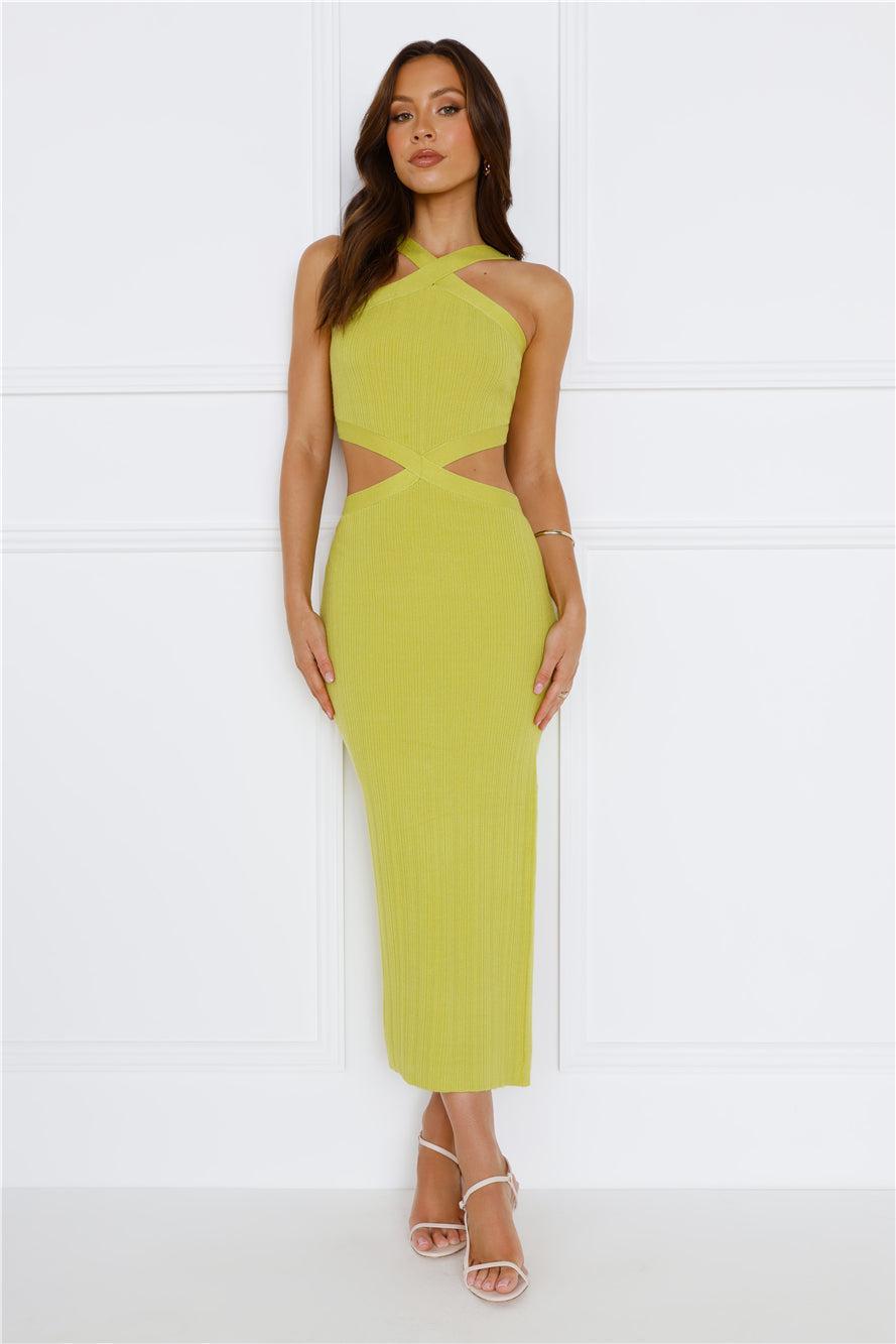 I Adore U Midi Dress Green Product Image