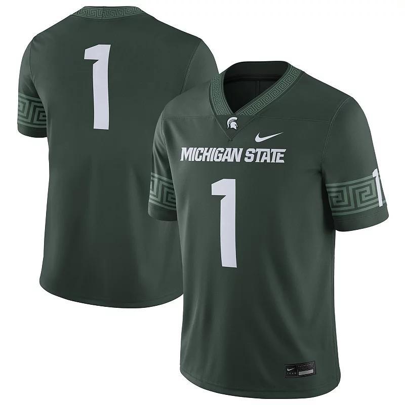 Mens Nike #1 Michigan State Spartans Football Game Jersey Product Image