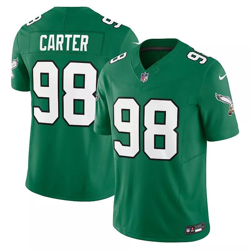 Mens Nike Jalen Carter Kelly Philadelphia Eagles Alternate Vapor F.U.S.E. Limited Jersey Product Image