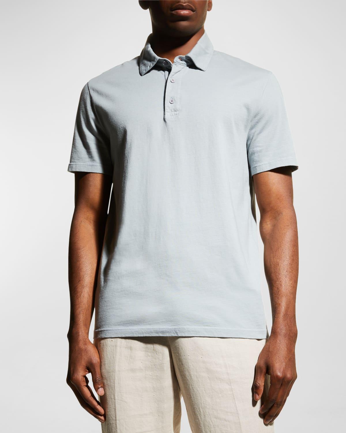 Vince Regular Fit Garment Dyed Cotton Polo Product Image