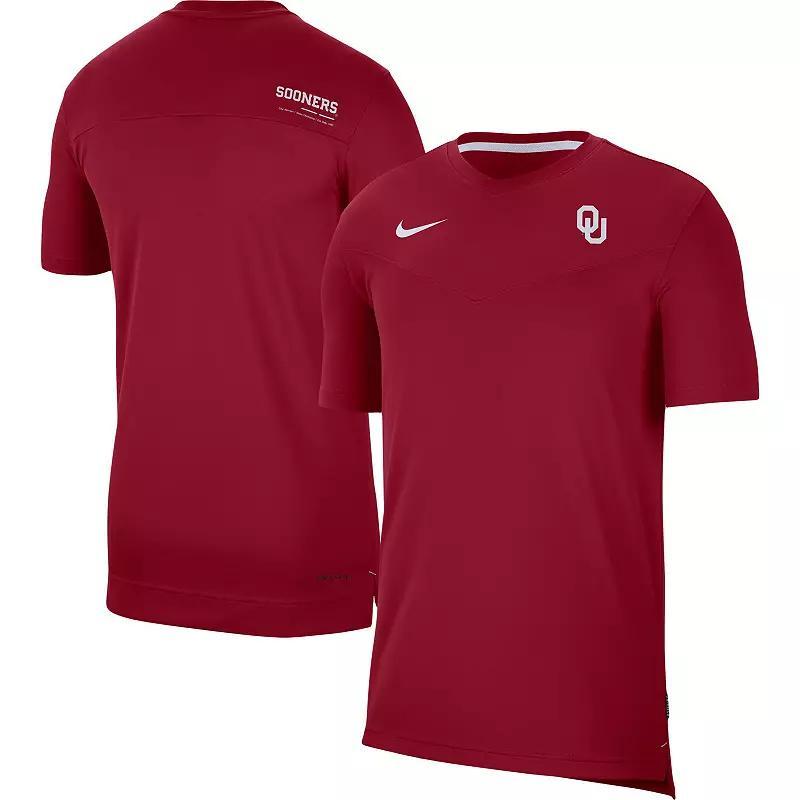 Mens Nike Crimson Oklahoma Sooners 2022 Coaches UV Performance T-Shirt Product Image