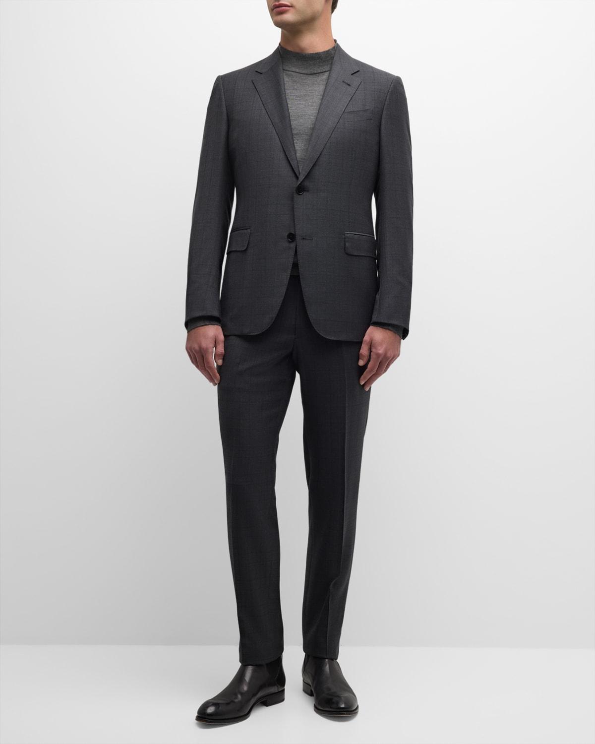 Mens Prince of Wales Wool Suit Product Image