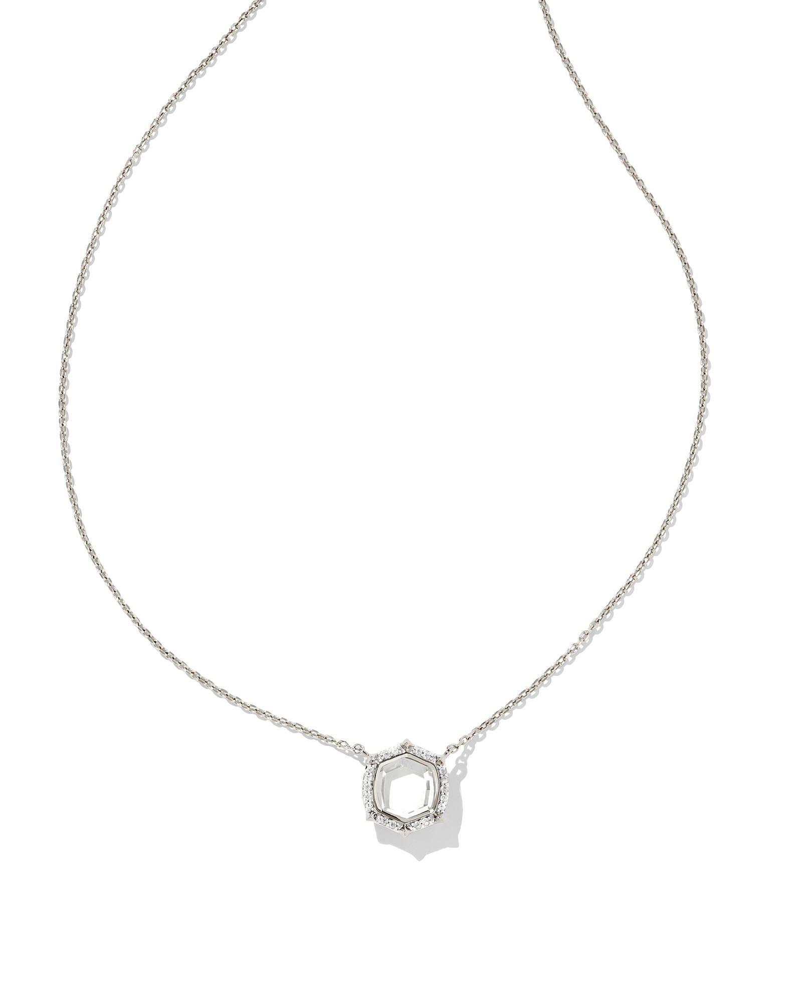 Kendra Scott Davis 18k Gold Vermeil Luxe Pendant Necklace in White | Sapphire Product Image