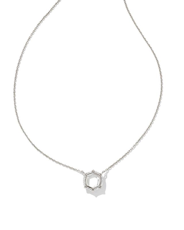 Kendra Scott Davis 18k Gold Vermeil Luxe Pendant Necklace in White | Sapphire Product Image