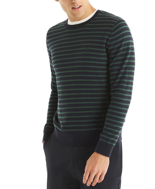 Nautica Mens Navtech Classic-Fit Stripe Crewneck Sweater Product Image