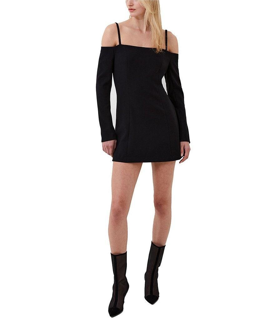 French Connection Whisper Off-The-Shoulder Long Sleeve Mini Dress Product Image