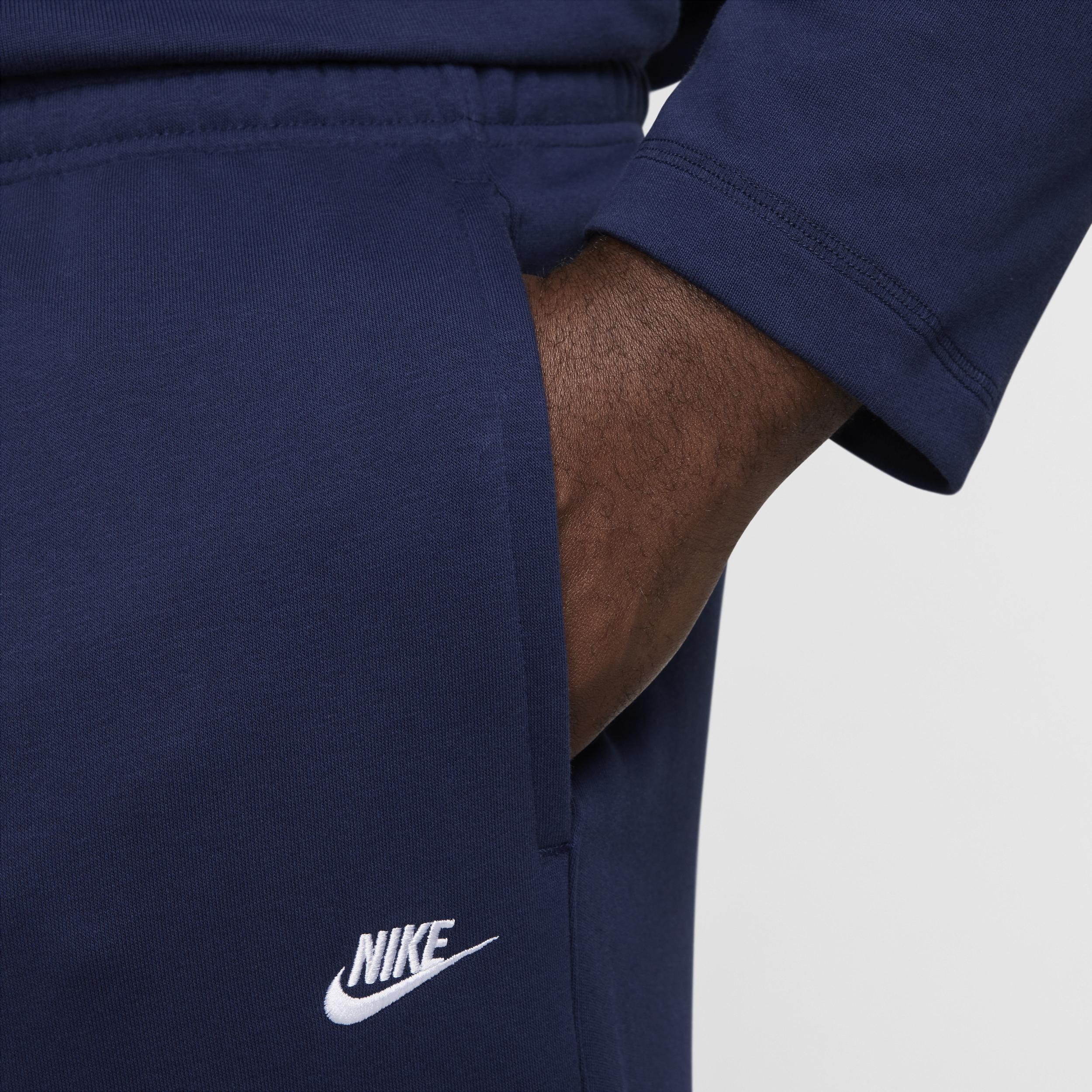 Nike Mens Nike Club BB Fleece Bungee Pants - Mens Navy/White Product Image