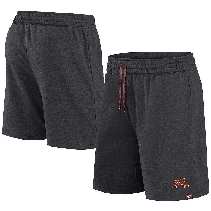 Mens Fanatics Heather Charcoal Minnesota Golden Gophers Primary Logo Shorts Product Image